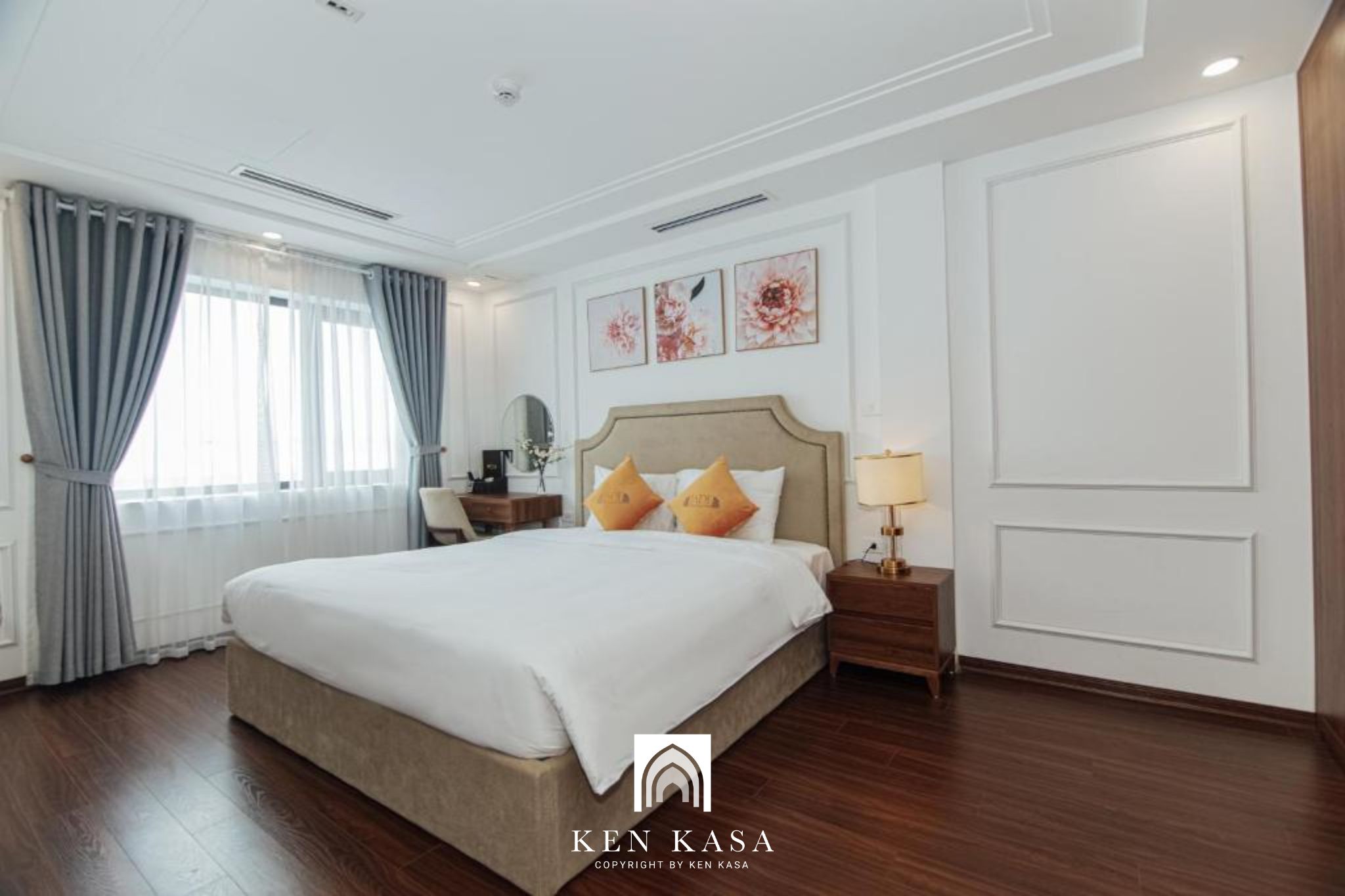Phòng ngủ căn hộ của khách sạn Jade Hạ Long